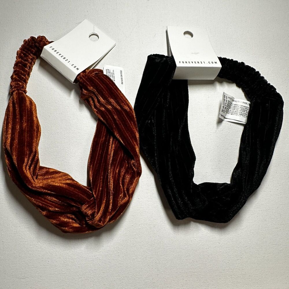 Forever 21 Womens HeadBand Twist Knot Headwrap Sport Yoga Running Hair - 2pcs